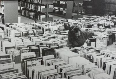 Debbie Robertson Sorting Books